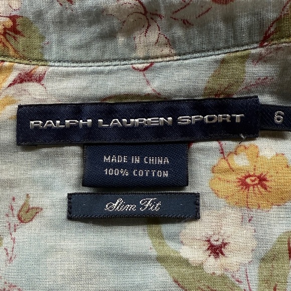 Ralph Lauren Sport Floral Cotton Western Shirt - Picture 4 of 6